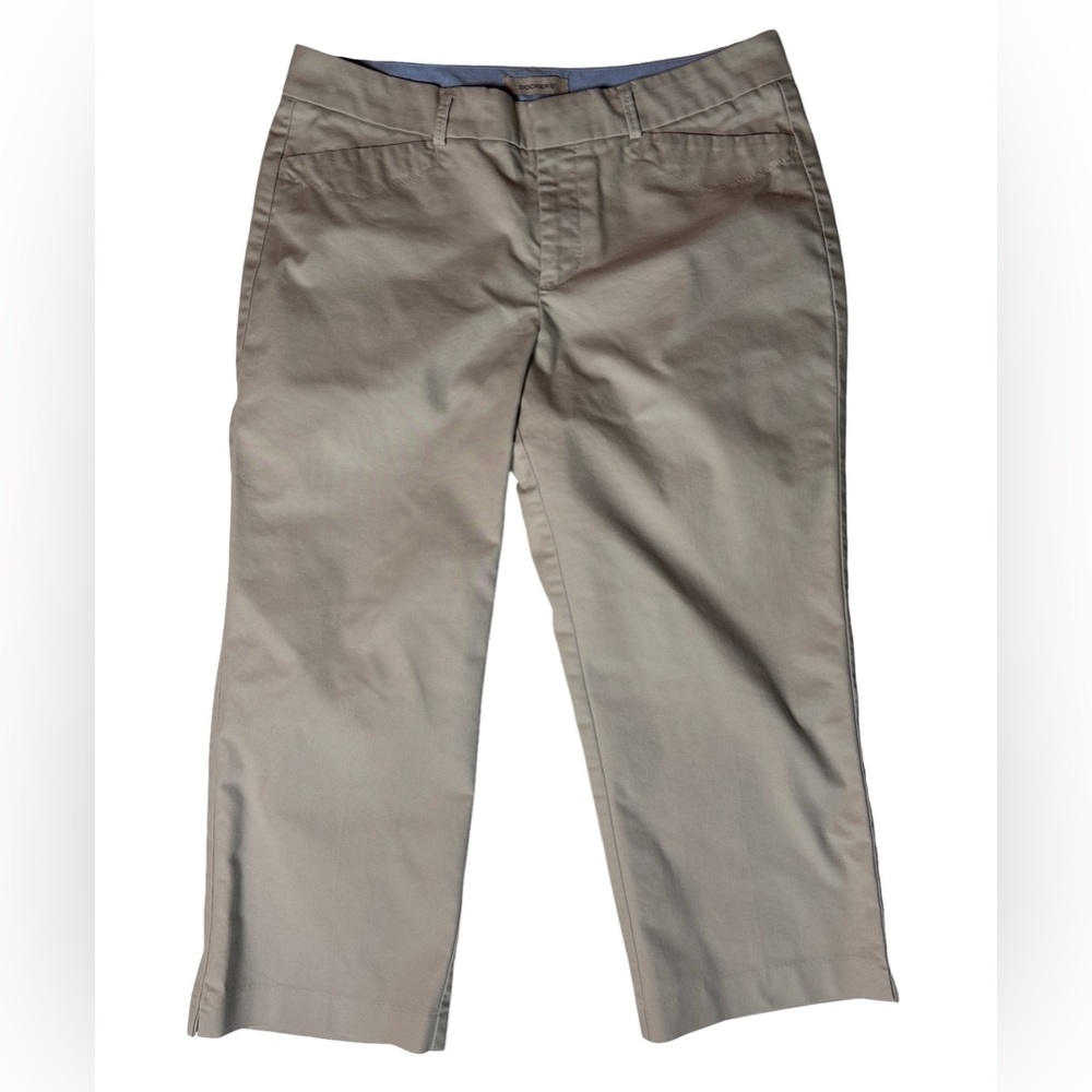 Dockers Women’s Flat Front Pocket Khaki Chinos Cropped Size 8